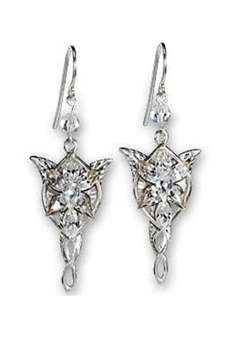 Noble Collection Arwen´s Evenstar Zilveren Oorbellen